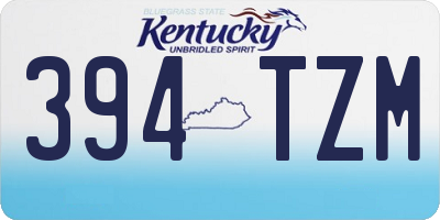 KY license plate 394TZM