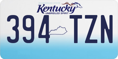 KY license plate 394TZN