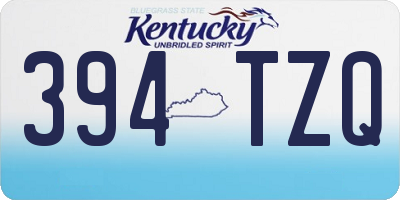 KY license plate 394TZQ