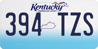 KY license plate 394TZS