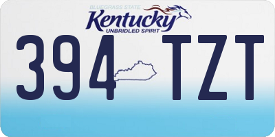 KY license plate 394TZT
