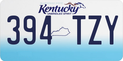 KY license plate 394TZY