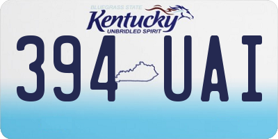KY license plate 394UAI