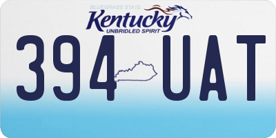 KY license plate 394UAT