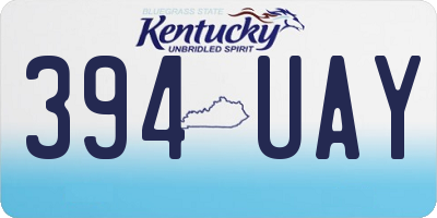 KY license plate 394UAY