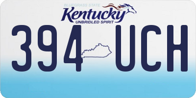 KY license plate 394UCH