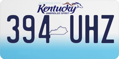 KY license plate 394UHZ