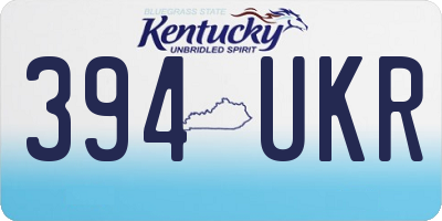 KY license plate 394UKR