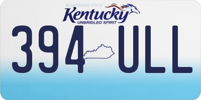 KY license plate 394ULL
