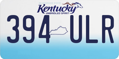 KY license plate 394ULR