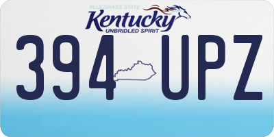 KY license plate 394UPZ