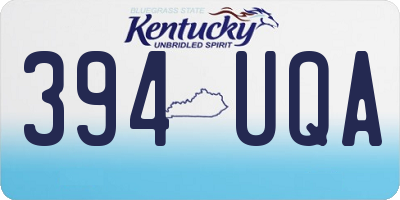 KY license plate 394UQA