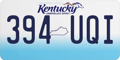 KY license plate 394UQI