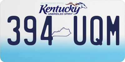 KY license plate 394UQM