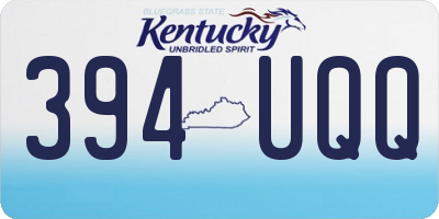KY license plate 394UQQ