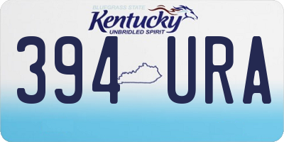 KY license plate 394URA