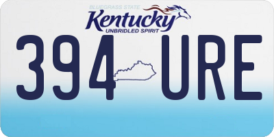 KY license plate 394URE