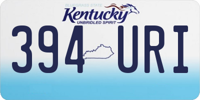 KY license plate 394URI
