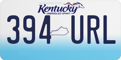 KY license plate 394URL
