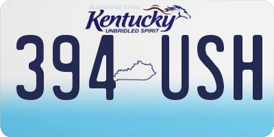 KY license plate 394USH