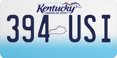 KY license plate 394USI