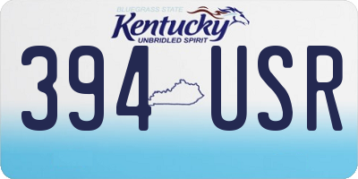 KY license plate 394USR