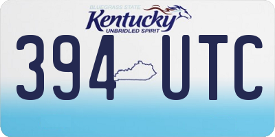 KY license plate 394UTC
