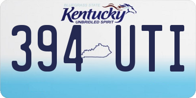 KY license plate 394UTI