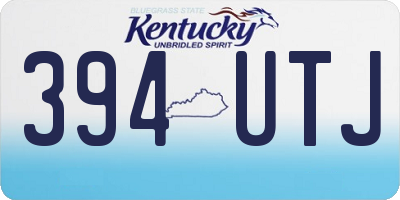 KY license plate 394UTJ
