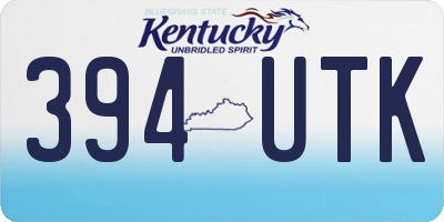 KY license plate 394UTK