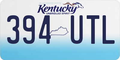 KY license plate 394UTL