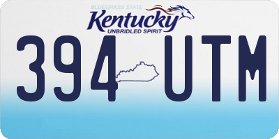 KY license plate 394UTM