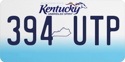 KY license plate 394UTP
