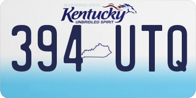 KY license plate 394UTQ