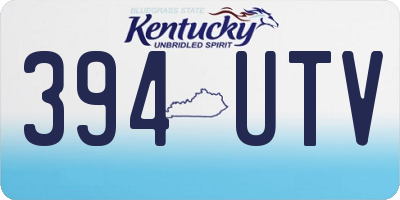 KY license plate 394UTV