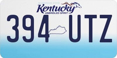 KY license plate 394UTZ