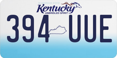 KY license plate 394UUE