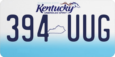 KY license plate 394UUG