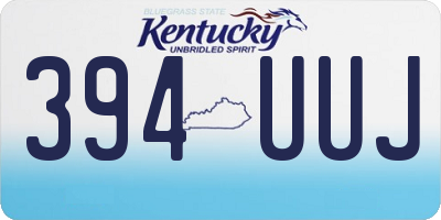 KY license plate 394UUJ