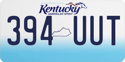 KY license plate 394UUT