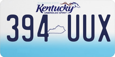 KY license plate 394UUX