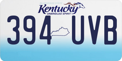 KY license plate 394UVB