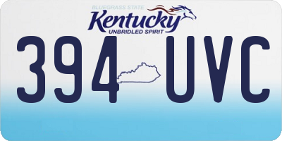 KY license plate 394UVC