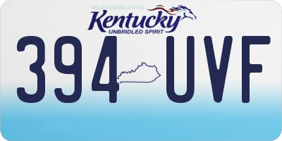 KY license plate 394UVF