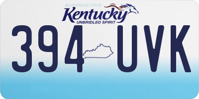 KY license plate 394UVK