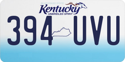 KY license plate 394UVU