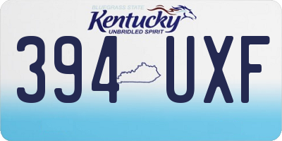 KY license plate 394UXF