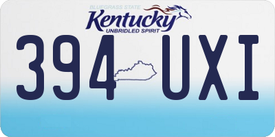 KY license plate 394UXI