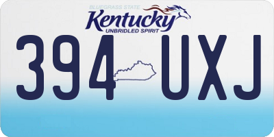 KY license plate 394UXJ