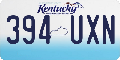 KY license plate 394UXN